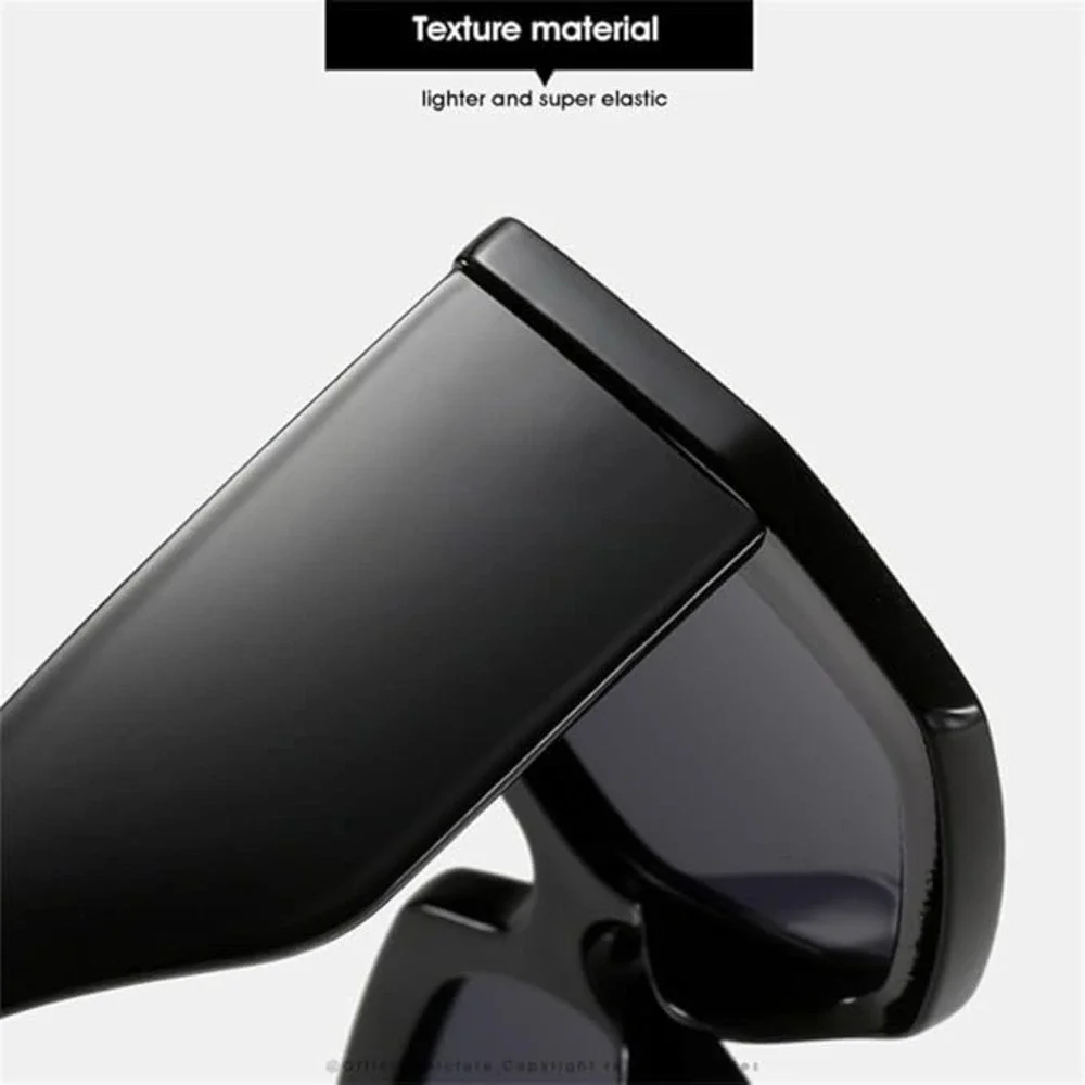Oversized Black Square Sunglasses Men's Fashion Eyeglasses Hip‎ Hop Cholo Rapper
